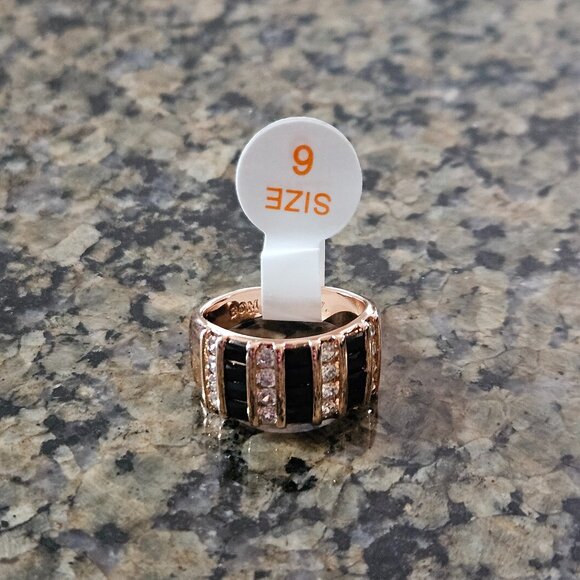 Bomb Party RG77129 "You Deserve It All" Black Onyx Cubic Zirconia Sz 6 - Picture 2 of 5